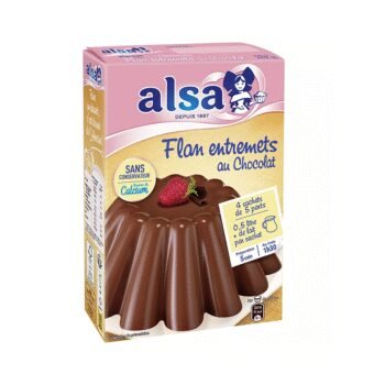 ALSA Préparation flan entremets au chocolat 4 sachets de 5 parts 232g