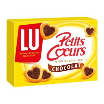 Biscuits feuilletés au chocolat Petits Cœurs LU La boîte de 125 g