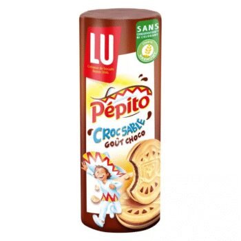 Biscuits fourrés au chocolat au lait Croc Sablé Pepito LU Le paquet de 294 g