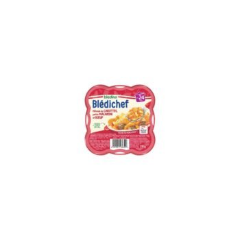 Blédichef Mitonné de carottes,petit macaroni et boeuf