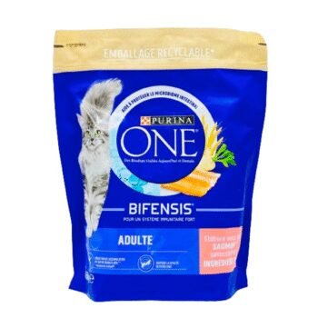 Croquettes pour chat Adulte saumon PURINA ONE 450G