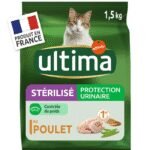 Croquettes pour chat stérilisés Protection urinaire ULTIMA