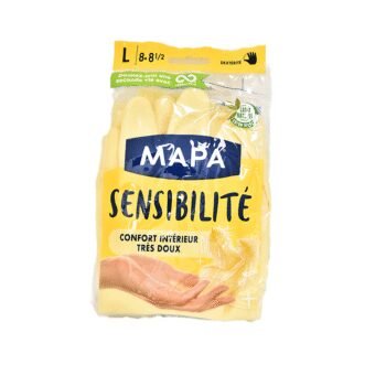 Gants latex protection satinée, taille L, 8-8 1/2 MAPA