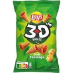 LAY'S 3D Biscuits apéritifs saveur fromage 85G