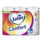 Lotus Confort papier toilette aquatube doux et résistant x12 rouleaux