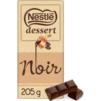 NESTLE DESSERT Tablette de chocolat noir pâtissier 1 pièce 205g