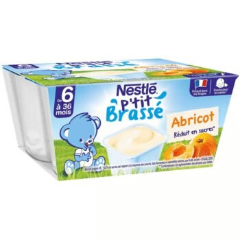NESTLE Nestlé ptit brassé nature abricot 4X100G