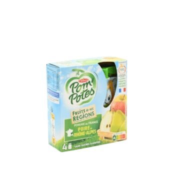 POM'POTES Sans sucres ajoutés Fruits de nos Régions Pomme Poire de Rhône-Alpes