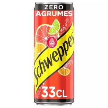SCHWEPPES Boisson gazeuse saveur 4 agrumes boîtes slim 33cl