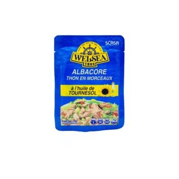 Welsea thon pâle à l'huile de tournesol en morceaux sachet 74 g