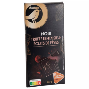 Auchan Chocolat Noir Truffe Fantaisie Et Eclats De Feves 150G