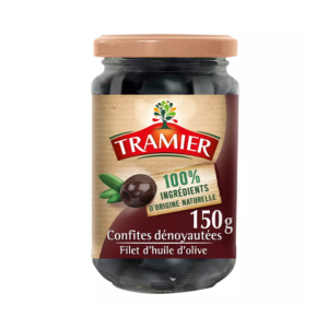 Tramier Olives Noires Confites Dénoyautées 150 G